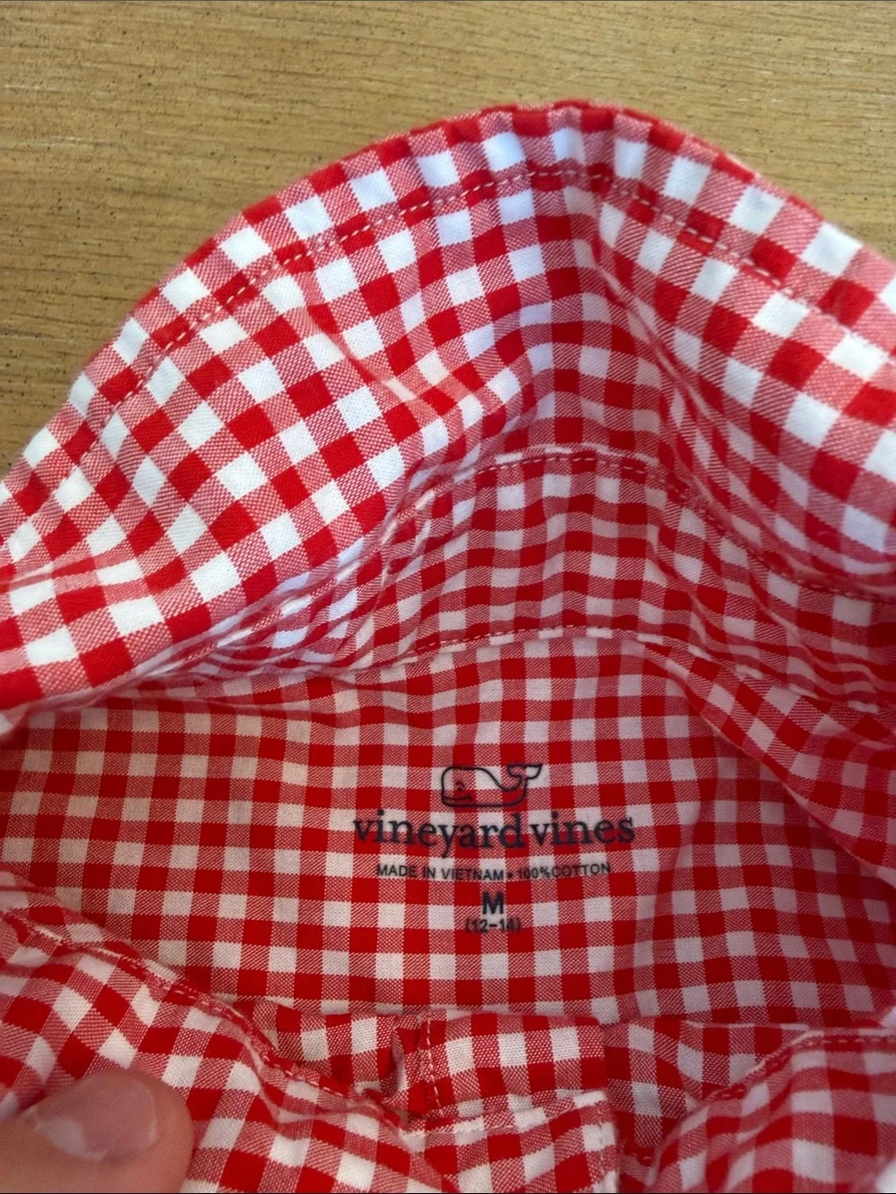 Vineyard Vines Red Gingham Button-Down Shirt